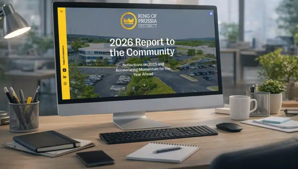 Community Report featured on laptop computer.