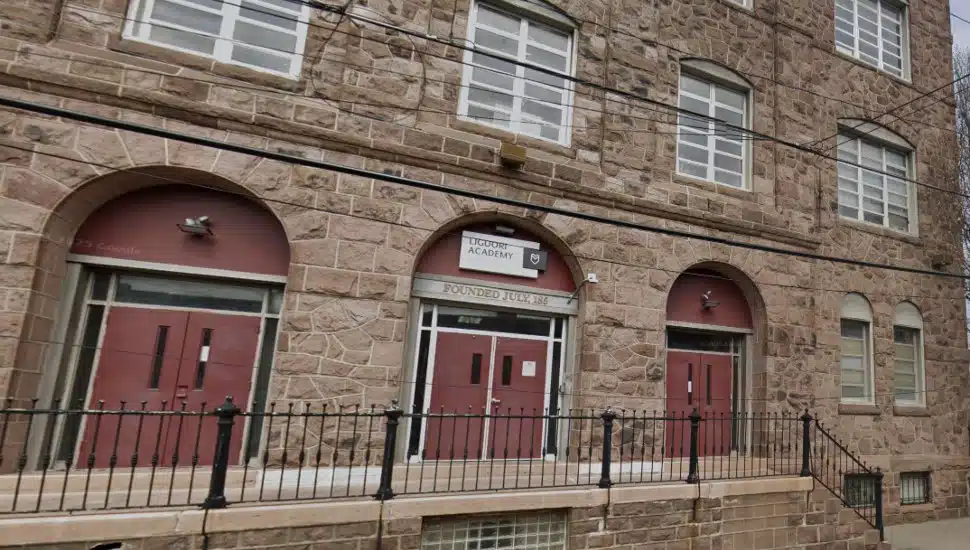 The facade of Liguori Academy in Kensington.
