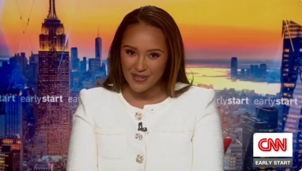 Rahel Solomon, making her CNN departure announcement on her "Early Start" program.