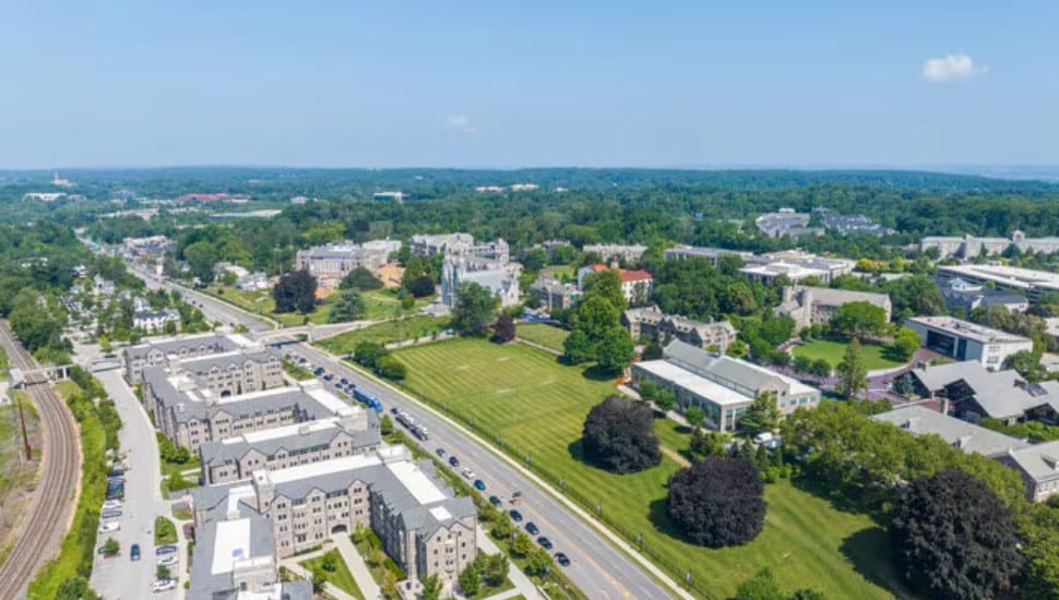 Aerial view of Villanova Township.