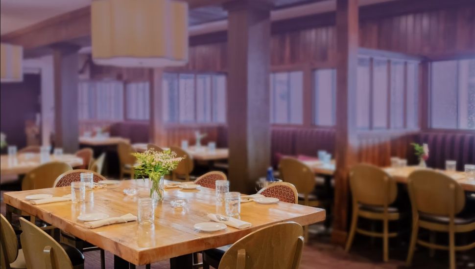 A dining room table at The Farmer's Daughter