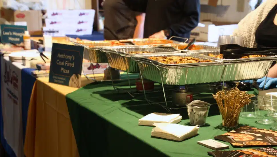 Food from Anthony's Coal Fired Pizza.
