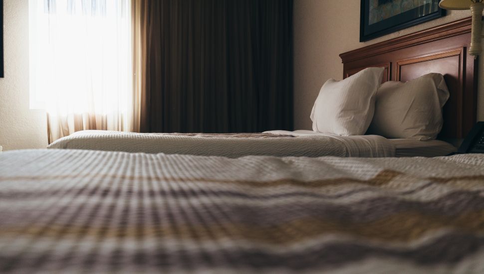 Interior of roadside hotel room