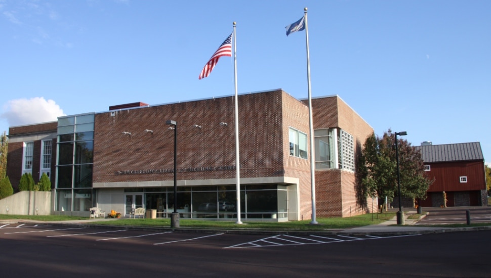 Schwenkfelder Library & Heritage Center with barn.