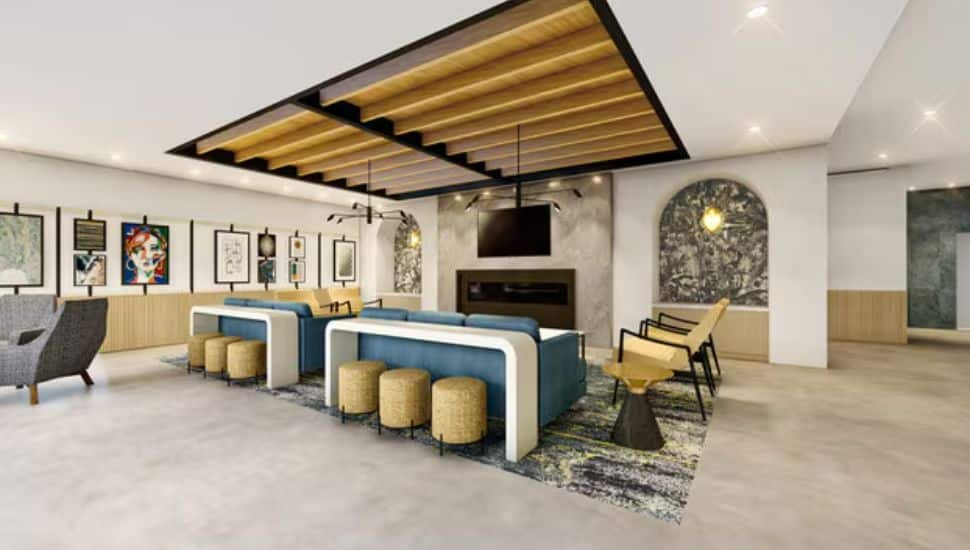 The lobby at Bala Cynwyd's The Blayr.