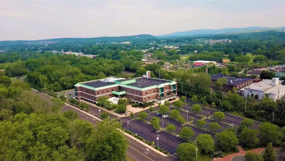 Aerial view of Montgomery County Community College’s Pottstown Campus.