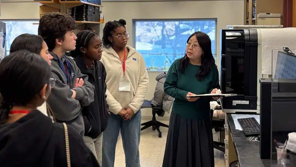 High school students enjoy experiential learning alongside a professional.