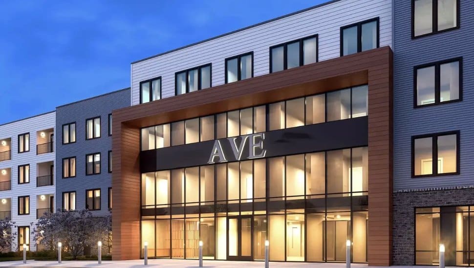 A rendering of the forthcoming Ave Luxury apartments in Horsham.