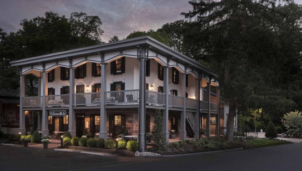 The exterior of the Carversville Inn.