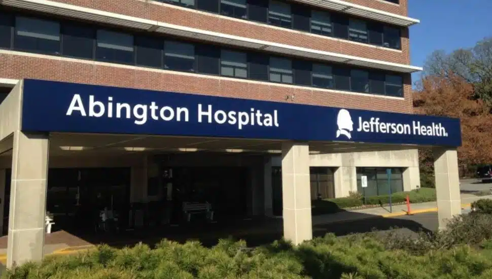 The facade of Jefferson Health's Abington hospital.