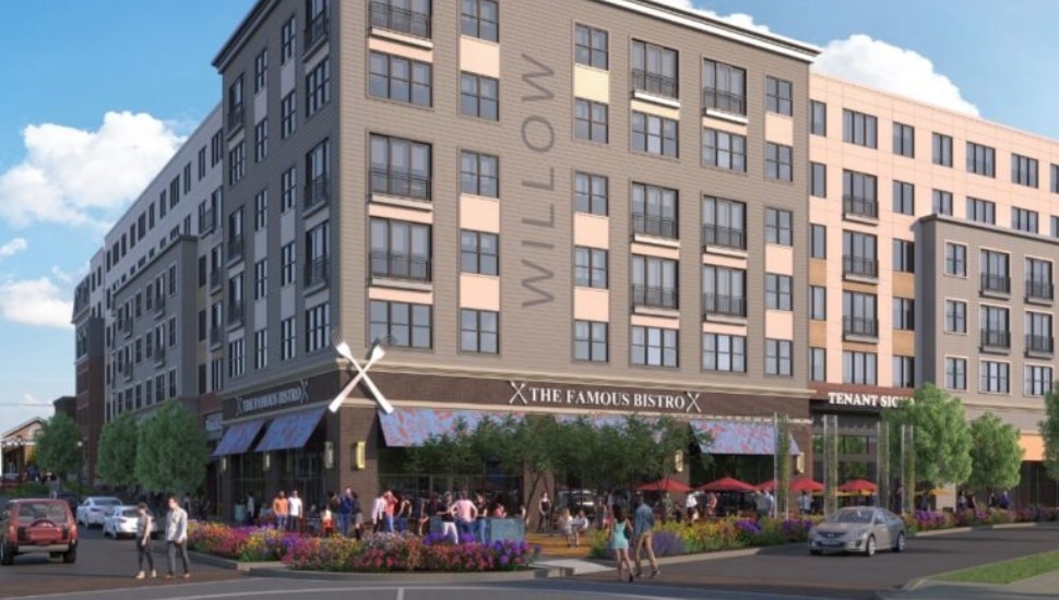 A rendering of the new development at Willow Grove Shopping Center.