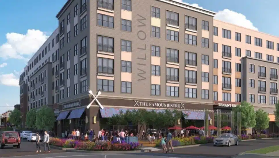 A rendering of the new development at Willow Grove Shopping Center.