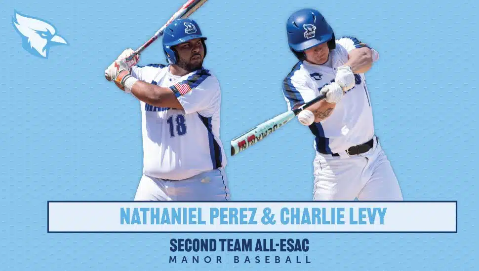 Charlie Levy and Nate Perez Earn All-ESAC Second Team Honors for Manor College Baseball