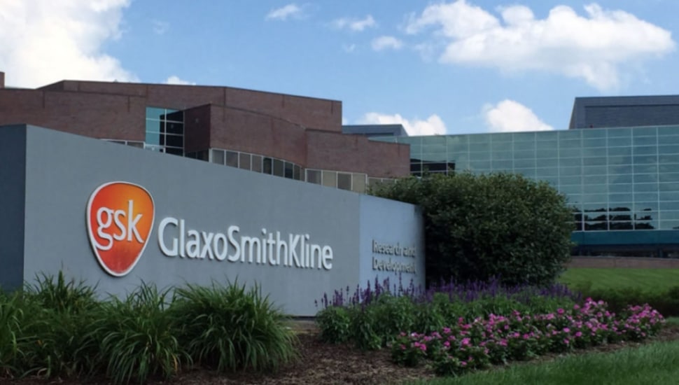 Sign out front of GSK.