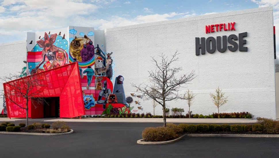 The front of The Netflix House in King of Prussia.