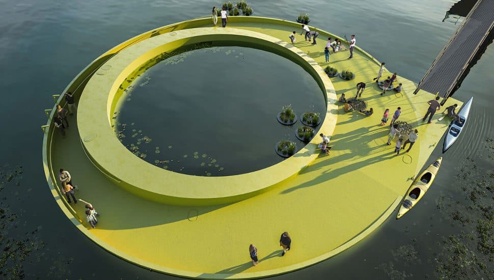 FloatLabย Arrives at Bartram’s Garden: A First-of-Its-Kind Floating Public Space for Philadelphia’s Schuylkill River